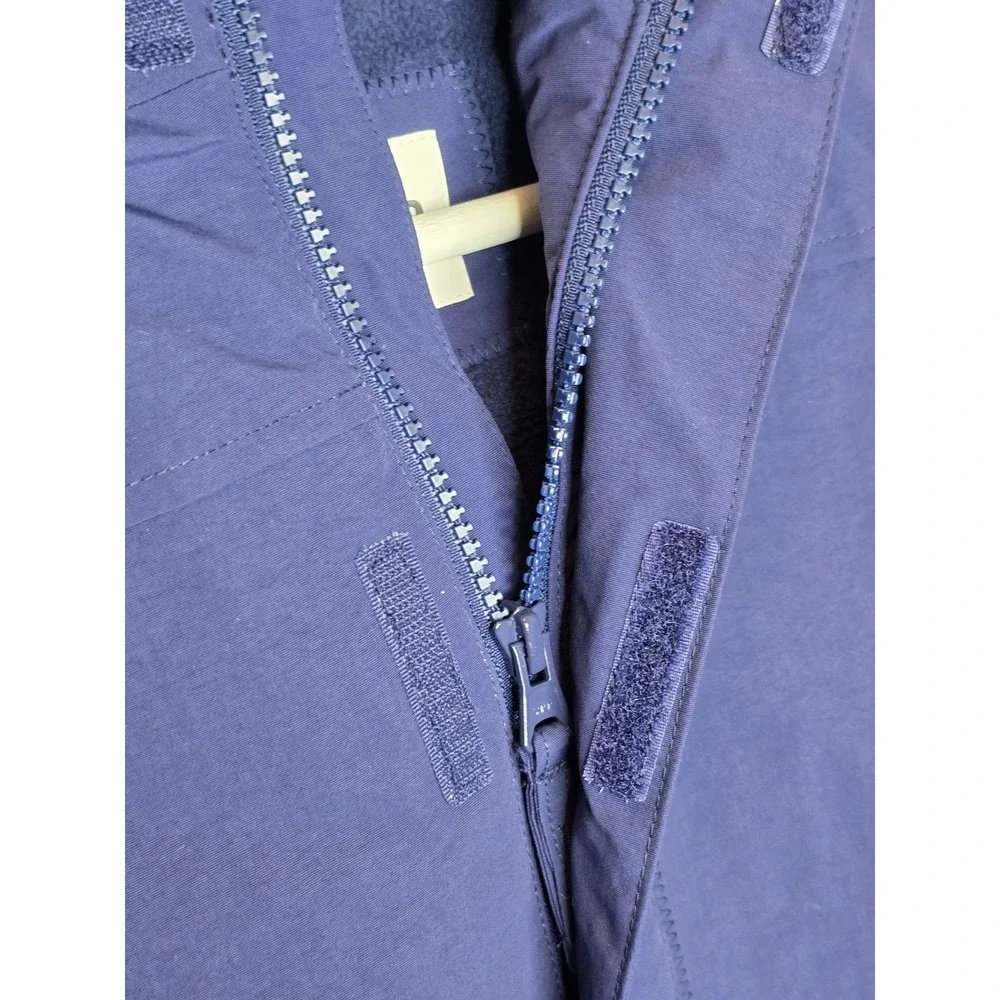 LANDS' END SQUALL BOY'S FLEECE LINED WATERPROOF JACKET NAVY SZ: SMALL 6/7 NWOT